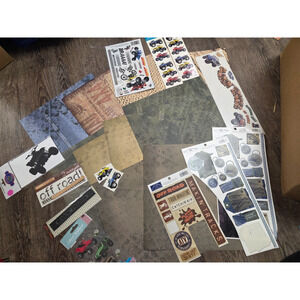 4X4 Riding Mudding Tracks Karen Foster Scrapbook Pages Cardstock Stickers Kit